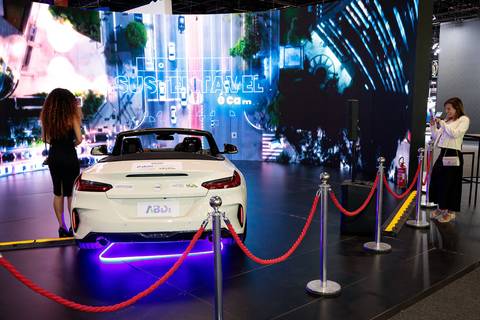 Foto do estande da ABDI no Salão do Automóvel 2025 no Distrito Anhembi, em São Paulo'