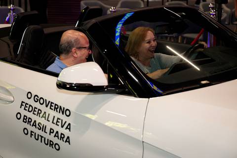 Foto do estande da ABDI no Salão do Automóvel 2025 no Distrito Anhembi, em São Paulo'