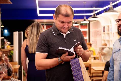 Evento da Buzz Editora com coautor do livro Do conhecimento ao negócio, Haroldo Mazzi, em São Paulo'