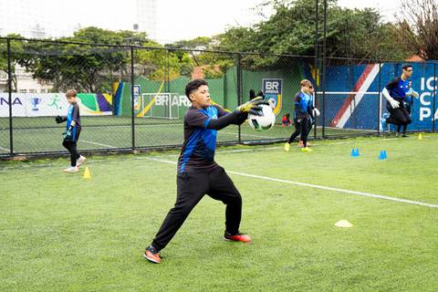 Treino especial da Academia do Goleiro no Dia do Goleiro em São Paulo'