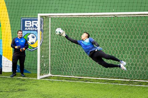 Treino especial da Academia do Goleiro no Dia do Goleiro em São Paulo'