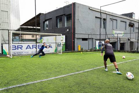Treino especial da Academia do Goleiro no Dia do Goleiro em São Paulo'