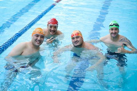 Alunos participam de competição de natação na Academia Inova'