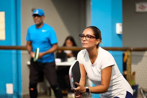 Partida de pickleball na Mixed Double Sports no bairro do Ipiranga'
