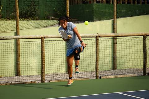 Partida de pickleball na Mixed Double Sports no bairro do Ipiranga'