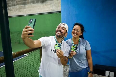 Partida de pickleball na Mixed Double Sports no bairro do Ipiranga'