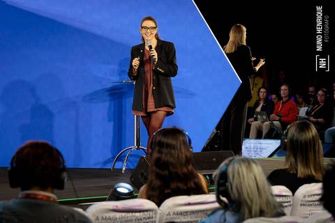 Vanessa Schrot durante palestra no CBTD 2026 no Pro Magno em São Paulo'