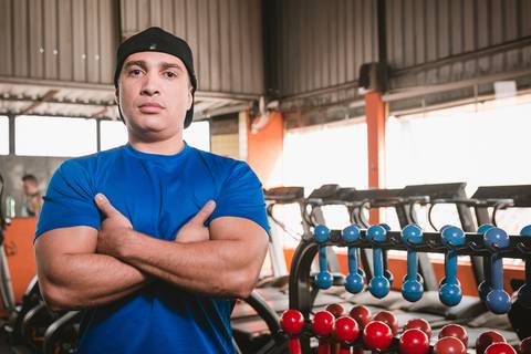 Ensaio fitness com o personal trainer Fernando Garcia na Academia No Limit em São Paulo.'