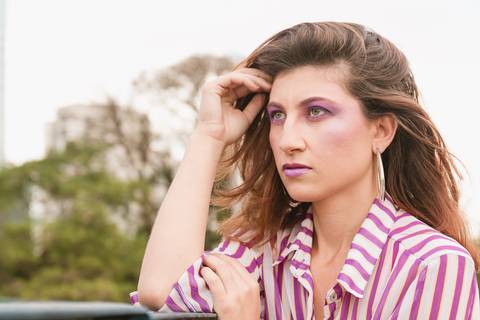 Ensaio fotográfico com a modelo Jaqueline Madureira e beleza de Raquel Rodrigues, realizado no Centro Cultural São Paulo.'