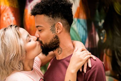 Ensaio fotográfico com o casal Luiza Angélica e Lucas Felipe no Parque Ibirapuera, em São Paulo.'