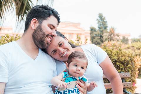 Ensaio fotográfico com a família Santos Brocardo no Parque da Independência em São Paulo'