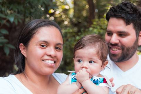 Ensaio fotográfico com a família Santos Brocardo no Parque da Independência em São Paulo'