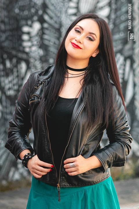 Ensaio fotográfico com a digital influencer Selene Pinto para material de divulgação no Beco do Batman, em São Paulo.'