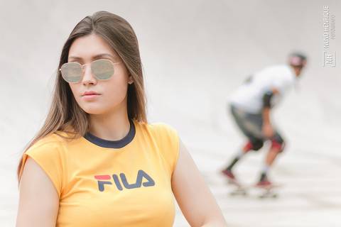 Ensaio fotográfico com skate da modelo Luiza Frameschi na Pista de Skate em São Bernardo do Campo/SP.'