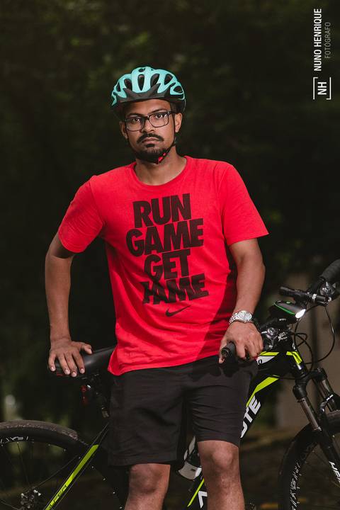 Ensaio fotográfico com o ciclista e educador físico Paulo Brandão Júnior no Parque do Paço, em Diadema/SP'