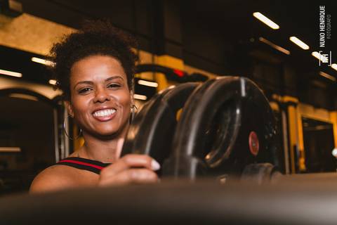 Ensaio na academia Smartfit com a empresária Day Marques, da Tapiocaria Tapfit, em Diadema/SP.'