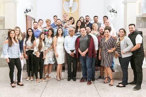 Fotos da cerimônia e festa de batismo do pequeno Pietro, na paróquia Santo Antônio, no bairro de Santo Amaro em São Paulo.'