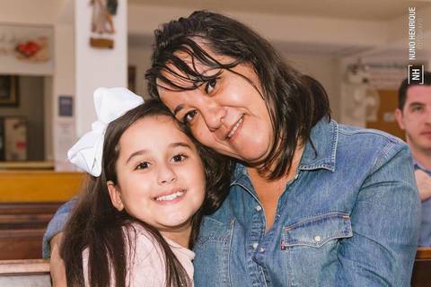 Fotos do batizado da pequena Amanda na Igreja Nossa Senhora do Bom Conselho, em São Paulo.'