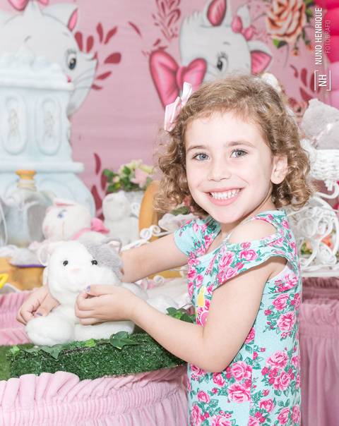 Festa infantil da Lorena, com tema da Gata Marie, realizada no Buffet Snow Place, em São Paulo.'