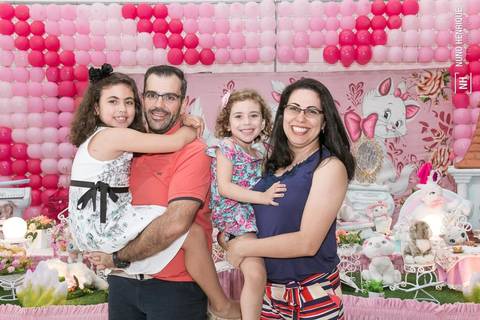 Festa infantil da Lorena, com tema da Gata Marie, realizada no Buffet Snow Place, em São Paulo.'