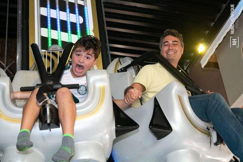 Foto da festa de aniversário do João Pedro, em clima de jogo do Palmeiras no Buffet Play Kids Pompéia, em São Paulo.'