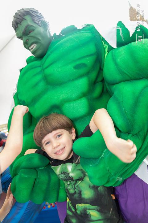 Festa de aniversário de 5 anos do Matias no Buffet Spasso Power com os personagens Hulk, Capitão América, Homem Aranha, Thor, Homem de Ferro e Thanos da Mister Marcelo personagens na cidade de São Paulo.'