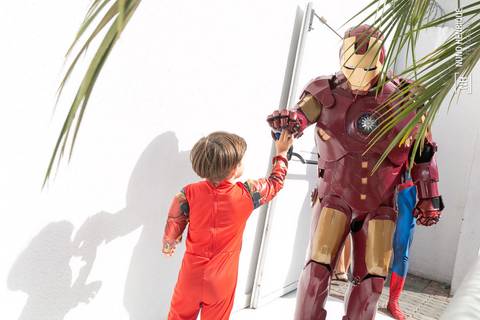 Festa de aniversário de 5 anos do Matias no Buffet Spasso Power com os personagens Hulk, Capitão América, Homem Aranha, Thor, Homem de Ferro e Thanos da Mister Marcelo personagens na cidade de São Paulo.'