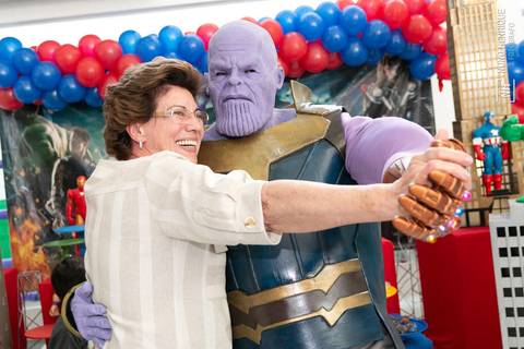 Festa de aniversário de 5 anos do Matias no Buffet Spasso Power com os personagens Hulk, Capitão América, Homem Aranha, Thor, Homem de Ferro e Thanos da Mister Marcelo personagens na cidade de São Paulo.'
