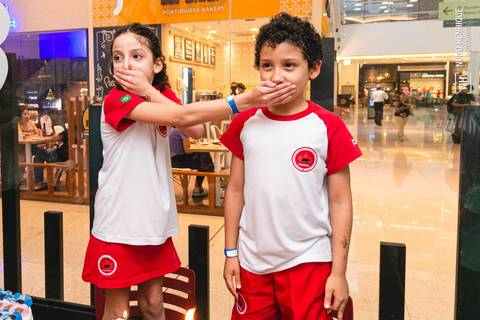 Festa infantil dos irmãos Valentina e Pedro no Urban Motion Morumbi com os amigos e colegas da escola Mapple Bear.'