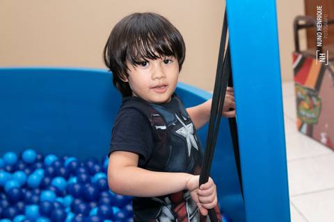 Fotos da festa infantil de 5 anos do Ian no Buffet Além d'Alegria Prime, na zona leste de São Paulo.'