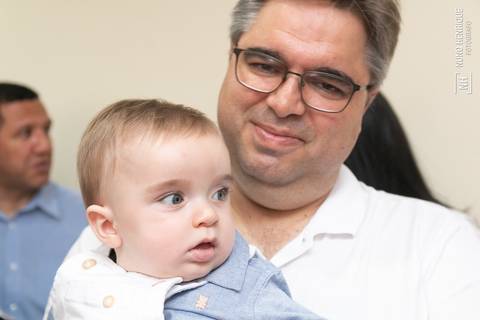 Cerimônia de batizado do Pedro Mendes realizada na Paróquia Nossa Senhora da Esperança, no bairro de Moema em São Paulo.'