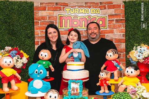 Aniversário infantil da Beatriz com tema Turma da Mônica realizado no Buffet Kid Recanto Santana'