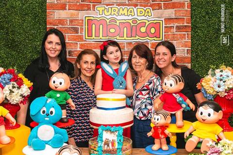 Aniversário infantil da Beatriz com tema Turma da Mônica realizado no Buffet Kid Recanto Santana'