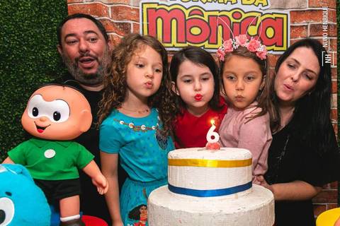 Aniversário infantil da Beatriz com tema Turma da Mônica realizado no Buffet Kid Recanto Santana'