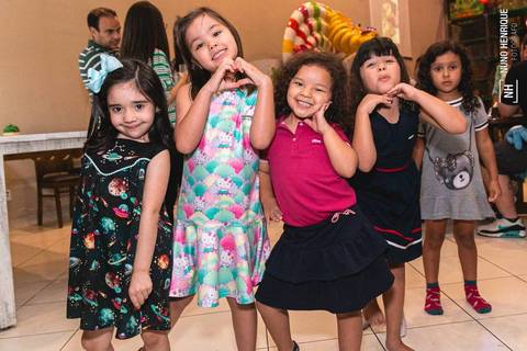 Aniversário infantil da Beatriz com tema Turma da Mônica realizado no Buffet Kid Recanto Santana'