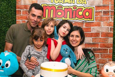 Aniversário infantil da Beatriz com tema Turma da Mônica realizado no Buffet Kid Recanto Santana'