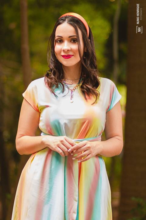 Ensaio fotográfico com a Dalete Furigo na Casa das Rosas, em São Paulo.'