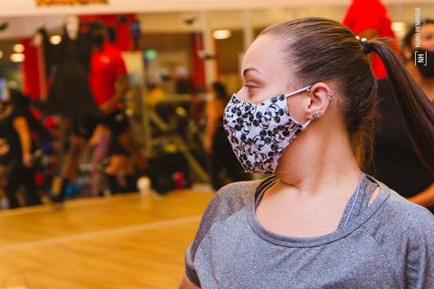 Aula de Fit Dance na Academia Inova Diadema, dentro do Shopping Praça da Moça.'