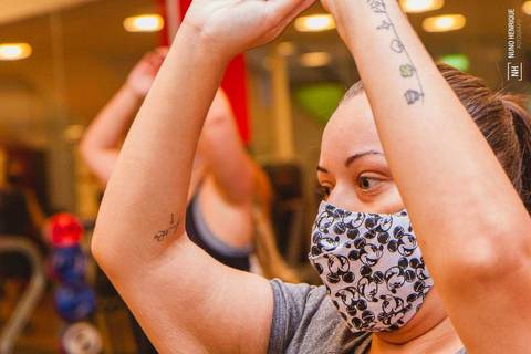 Aula de Fit Dance na Academia Inova Diadema, dentro do Shopping Praça da Moça.'