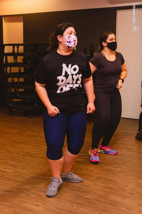 Aula de Fit Dance na Academia Inova Diadema, dentro do Shopping Praça da Moça.'