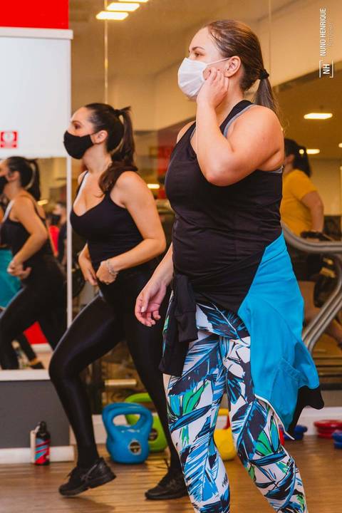 Aula de Fit Dance na Academia Inova Diadema, dentro do Shopping Praça da Moça.'