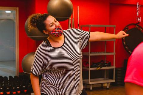 Aula de Fit Dance na Academia Inova Diadema, dentro do Shopping Praça da Moça.'