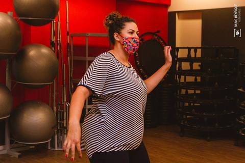 Aula de Fit Dance na Academia Inova Diadema, dentro do Shopping Praça da Moça.'
