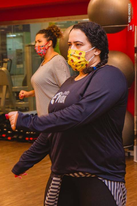 Aula de Fit Dance na Academia Inova Diadema, dentro do Shopping Praça da Moça.'