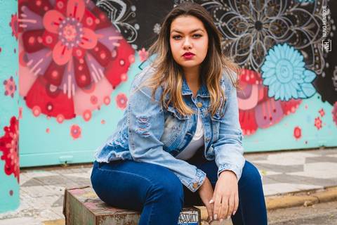 Ensaio fotográfico com a Fernanda Ambar no Beco do Batman, na cidade de São Paulo.'