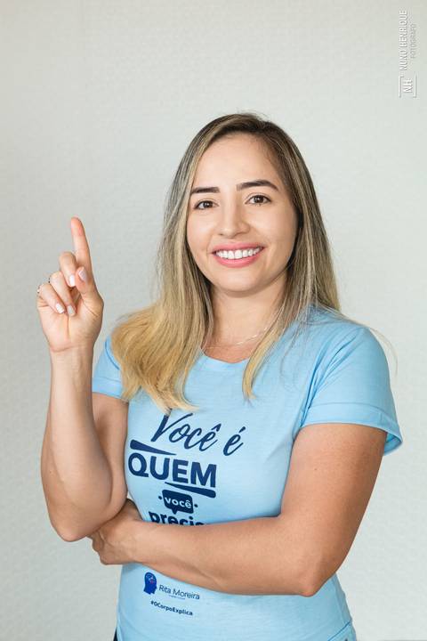 Retrato da analista corporal Rita Moreira'