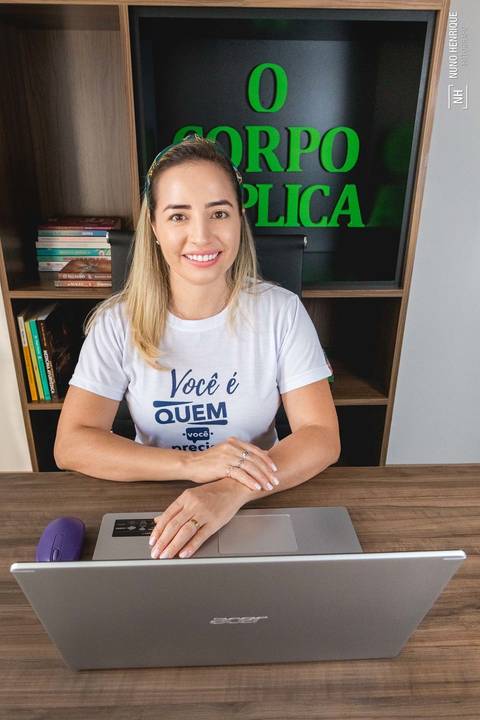 Retrato da analista corporal Rita Moreira'