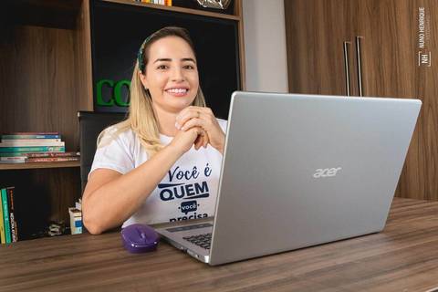 Retrato da analista corporal Rita Moreira'