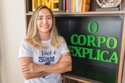 Retrato da analista corporal Rita Moreira'