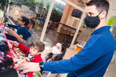 Fotografias da festa de aniversário do Carlos Borim Cima no Buffet Infantil Comics, na cidade de São Paulo.'
